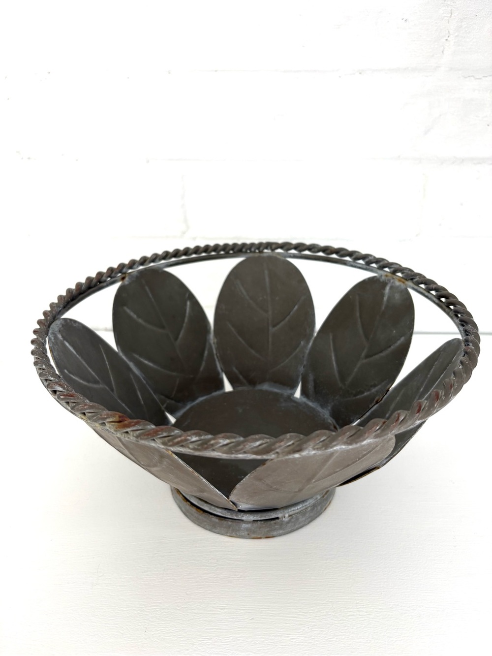 Metal Leaf Decorative Bowl